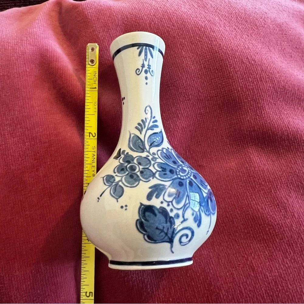 Vintage Blue and White Mini Vase Blauw Delfts Miniature